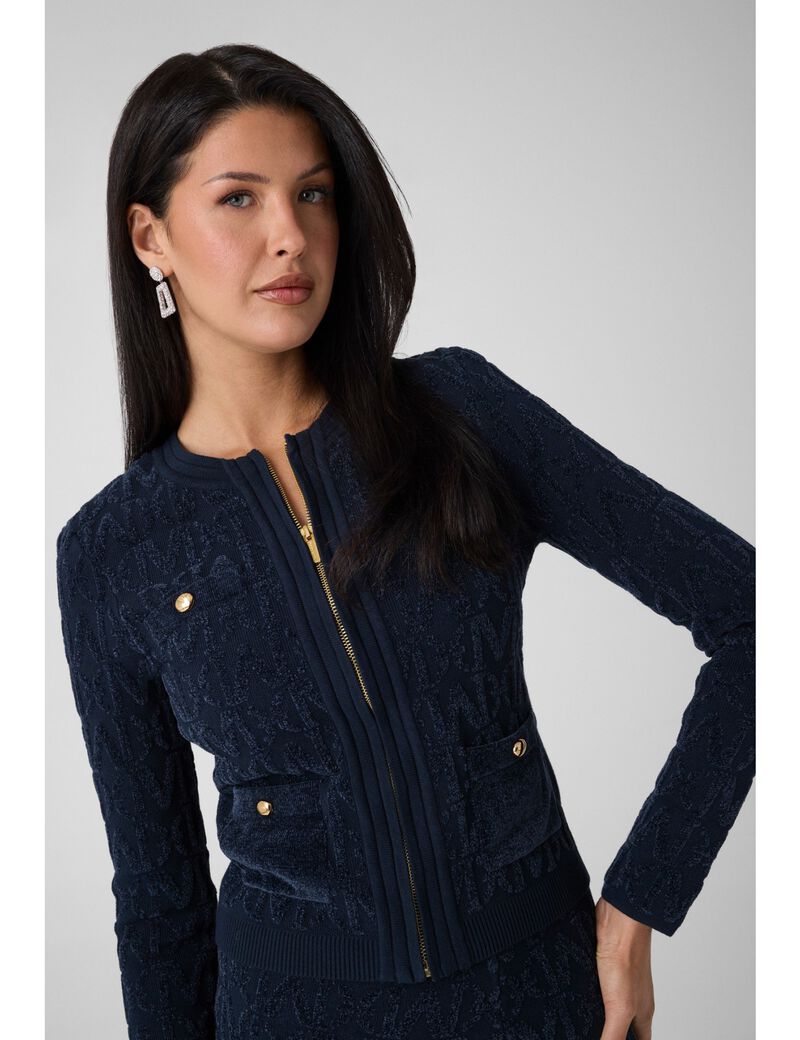 guess marciano zipped cardigan