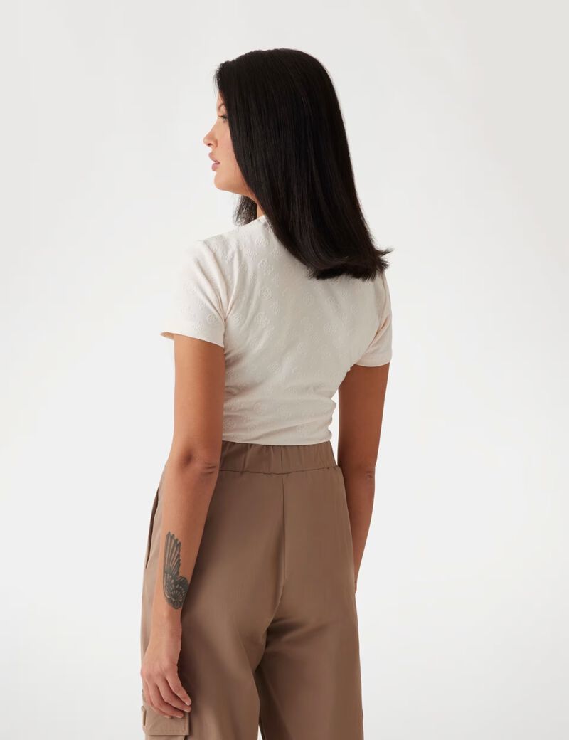 4G and peony logo print T-shirt