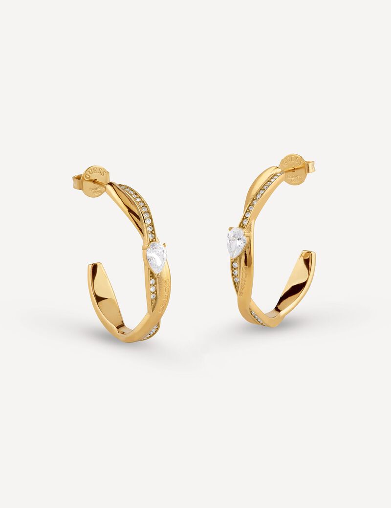 guess 33mm multi twist hoops