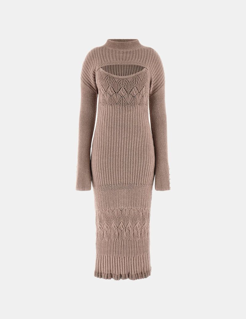 Twin-set long sweater dress