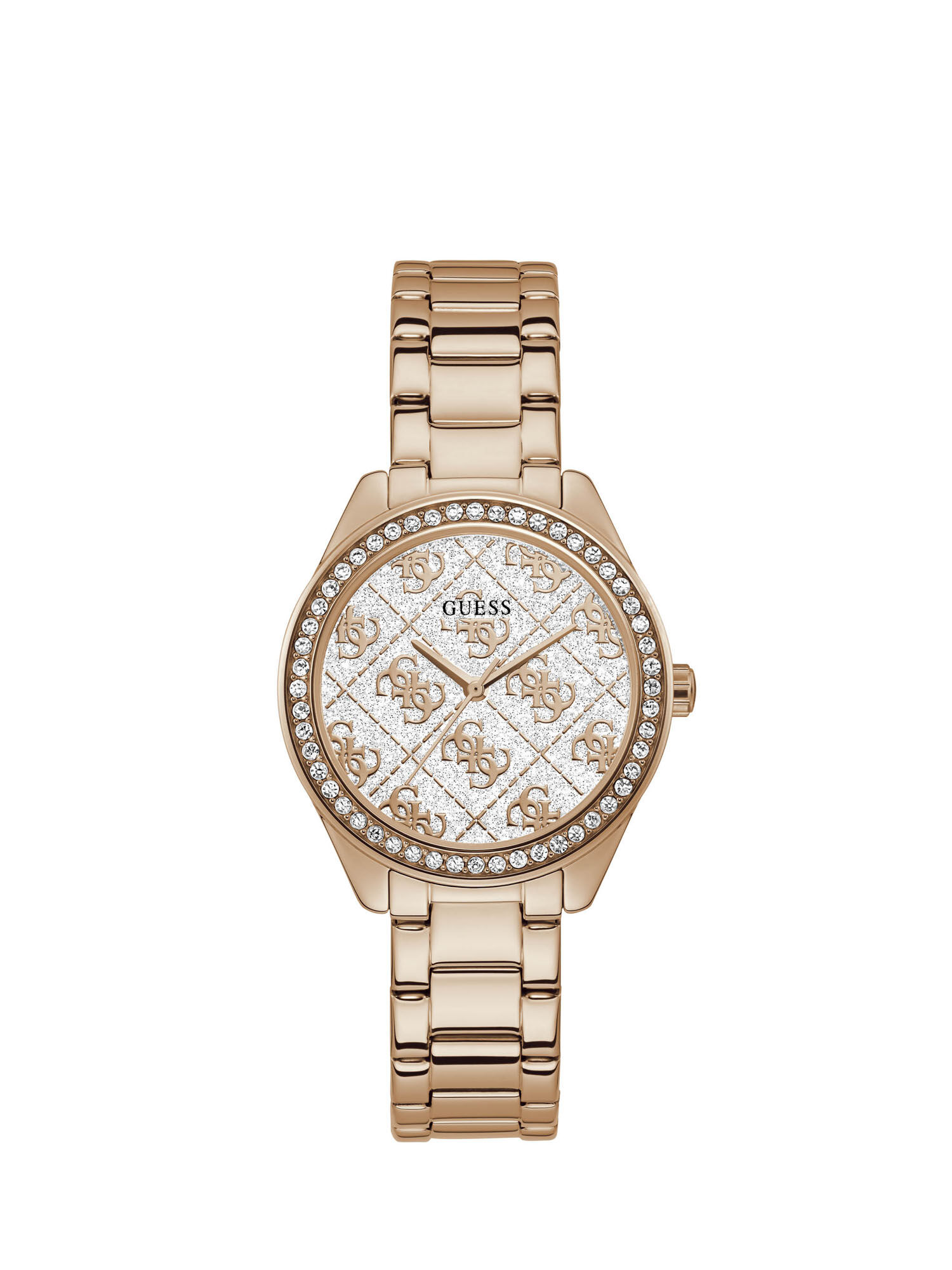 Rose gold top guess watch