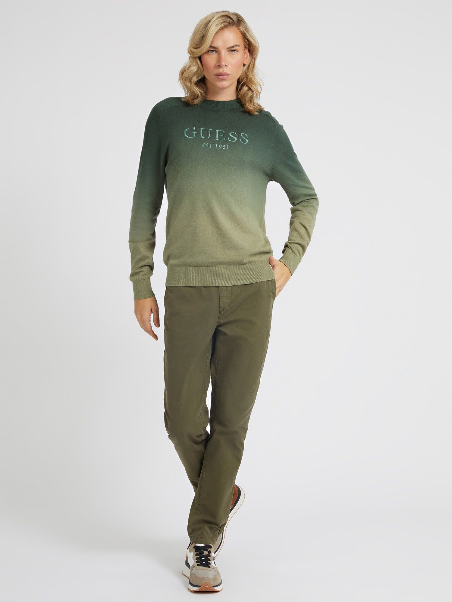Guess roy flc crew neck sweatshirt hotsell