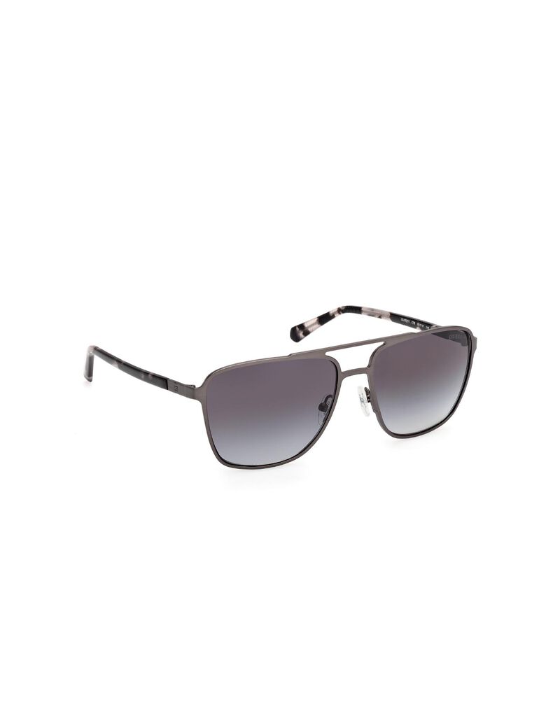 Square nickletin gradient smoke sunglasses