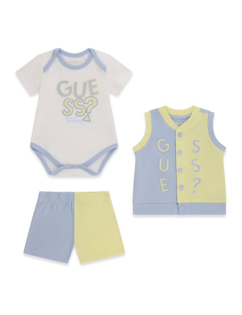guess set vest ss body shorts