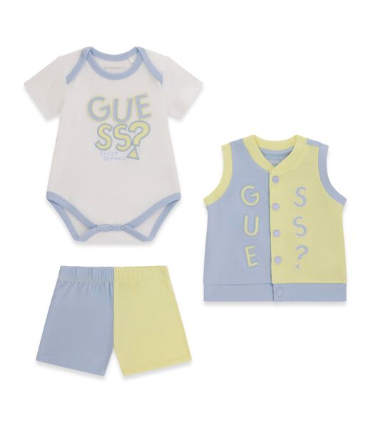 SET VEST+SS BODY+SHORTS