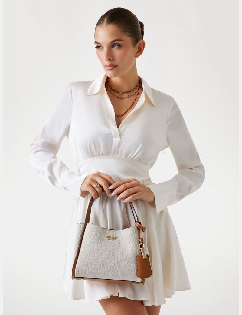 Nicolette Logo-Detail Charm Mini Shoulder Bag