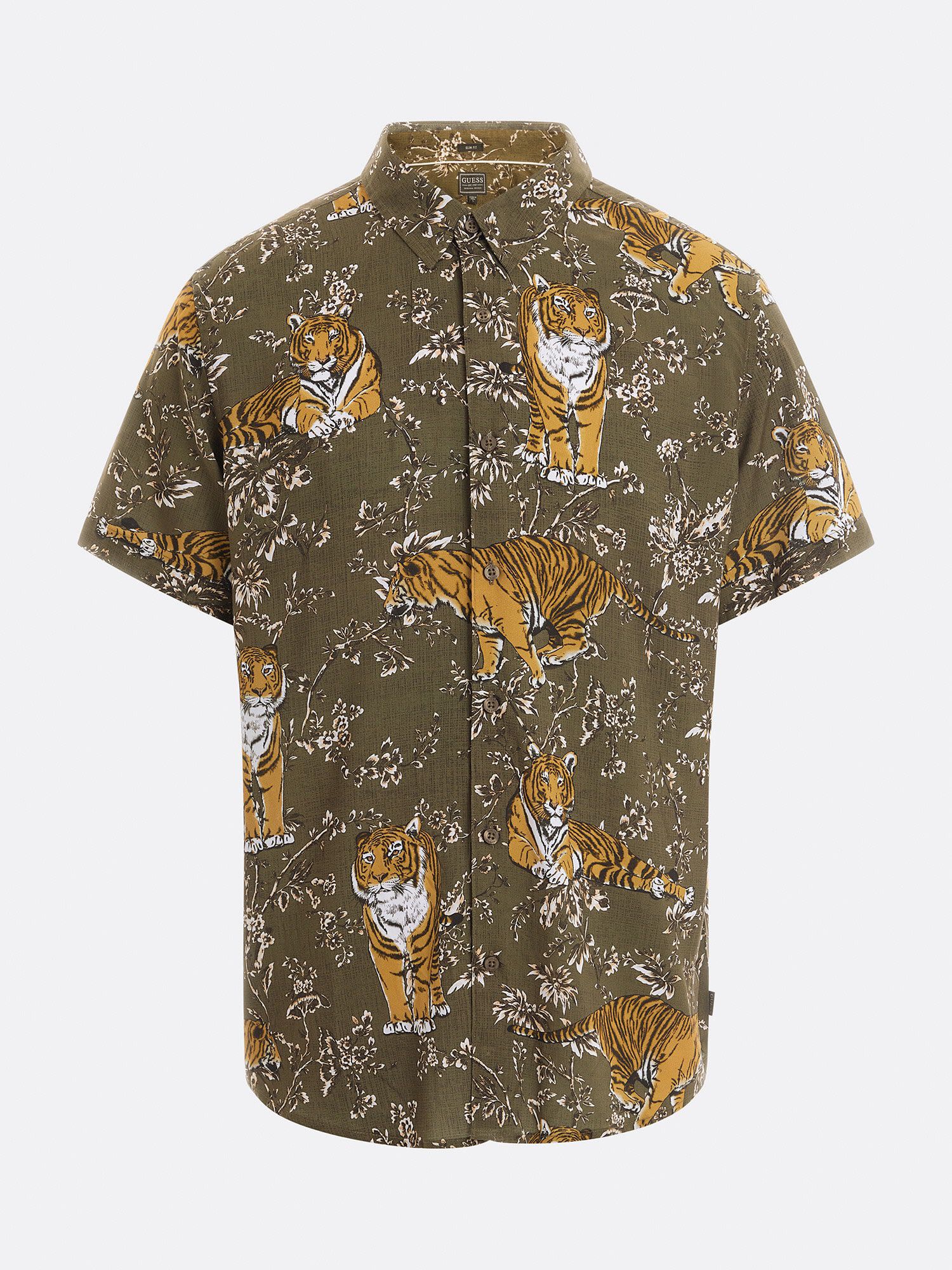 Shop GUESS Online Tigers Print Shirt