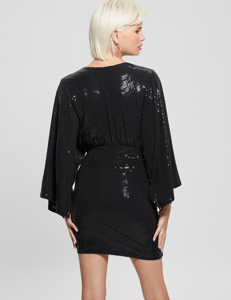 فستان منسوج لامع ذو وجهين