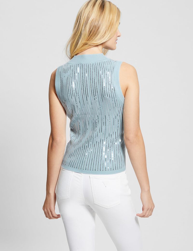 Vivian Mock Neck Sl Top Swtr