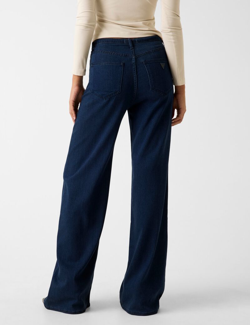 Wide-leg lyocell jeans