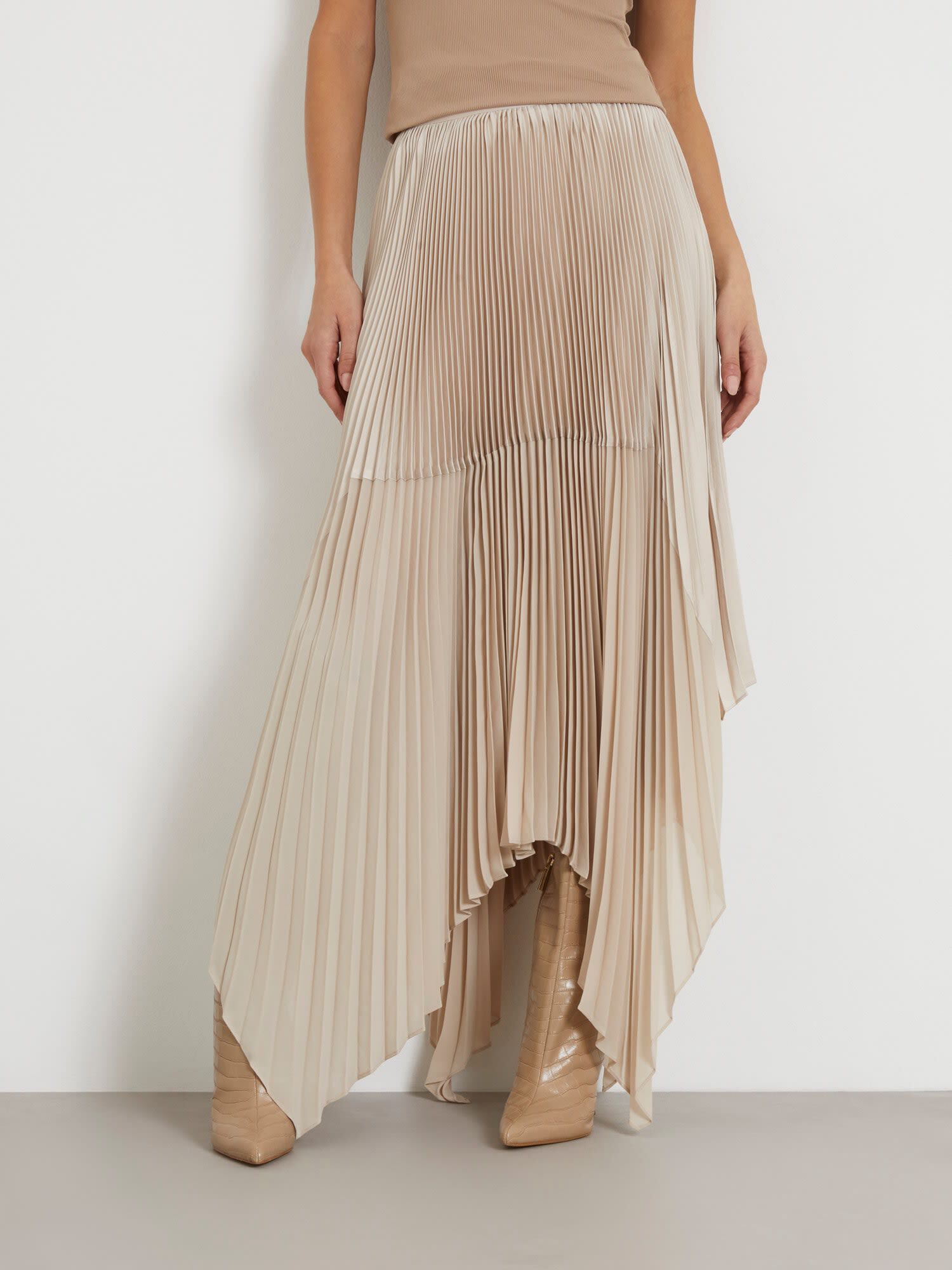 Pleated Midi Skirt