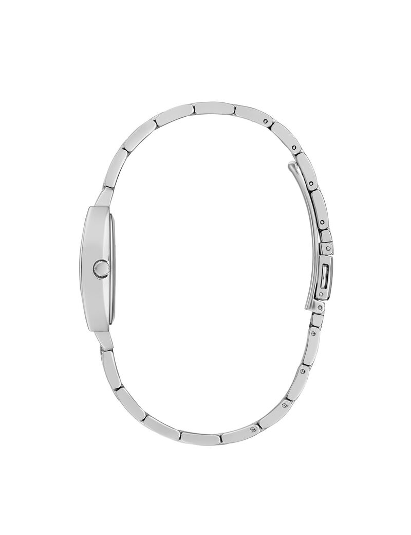 Silver And Diamond Analog Watch