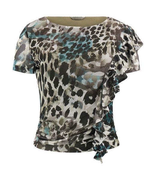 بلوزة فيرديانا بدون أكمام بكشكشة