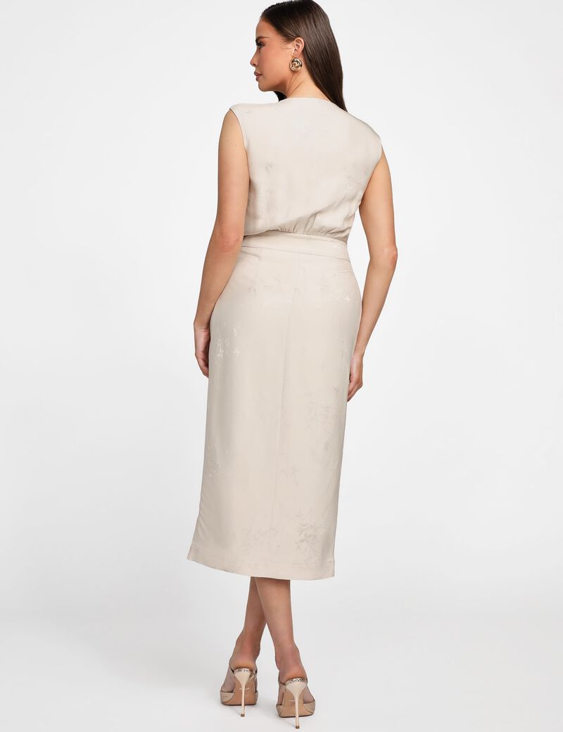 فستان مارسيانو متوسط ​​الطول من قماش الجاكار