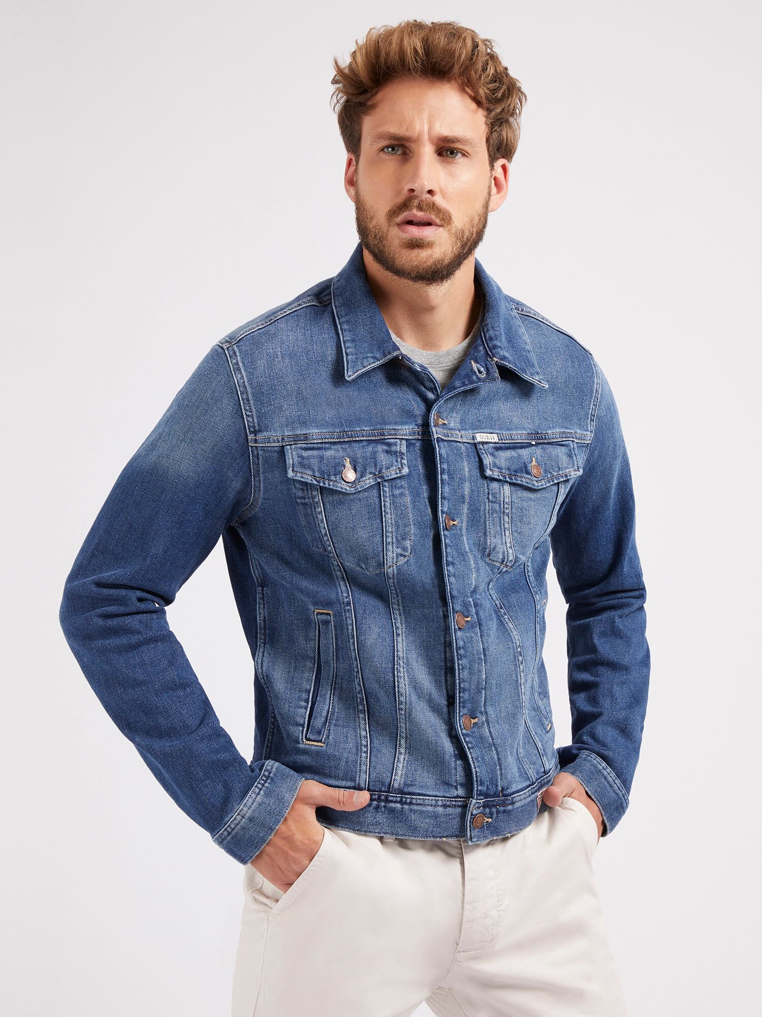 Guess jacket denim deals