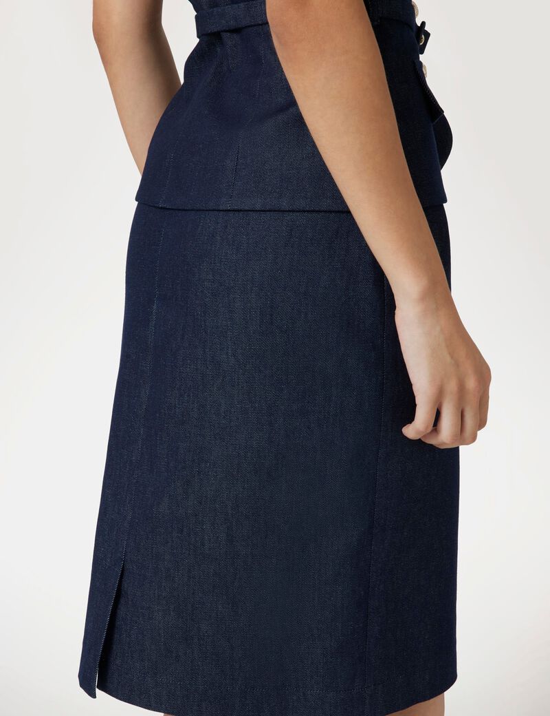 تنورة ميدي مارسيانو من قماش الدنيم