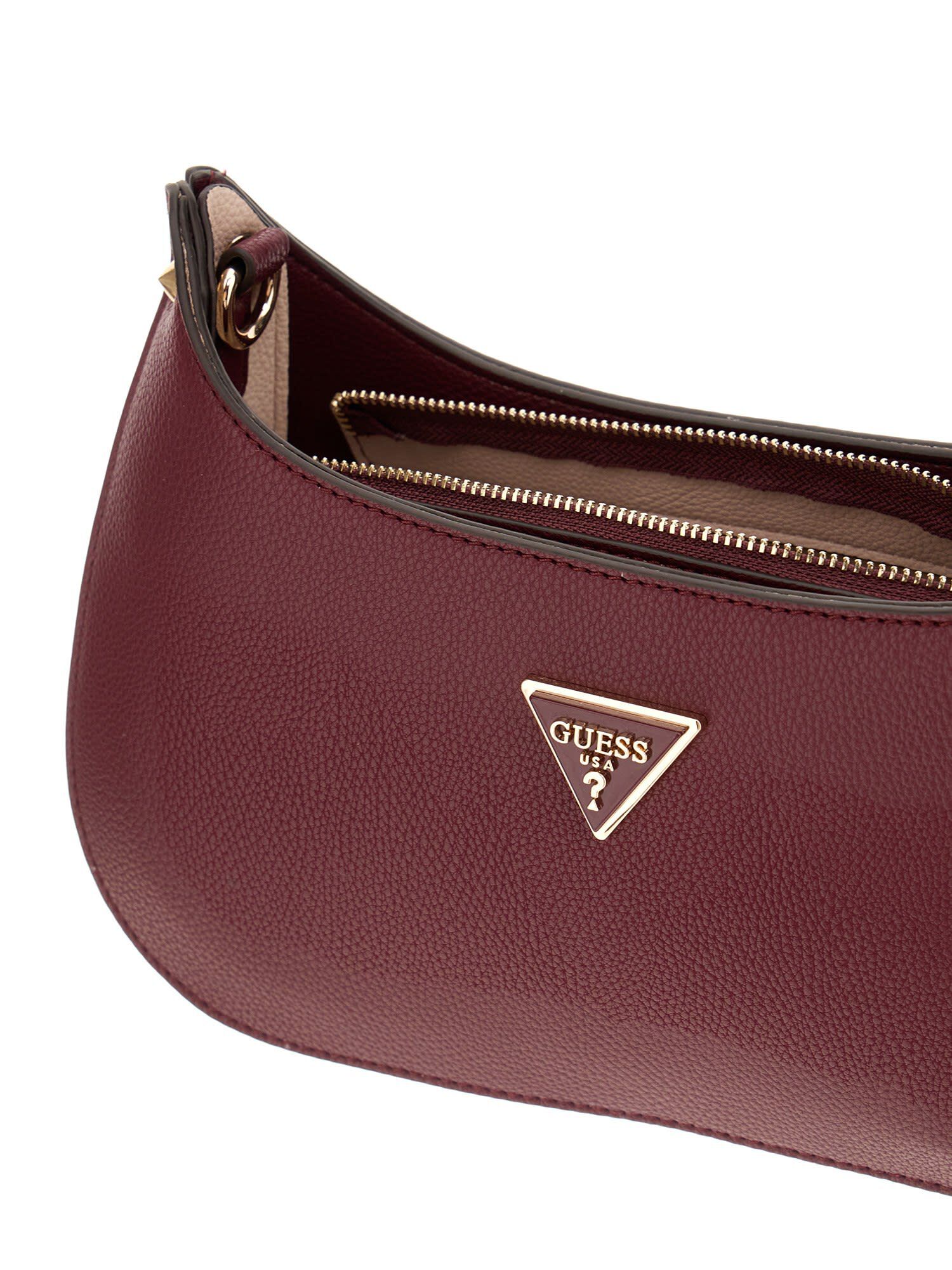 Guess burgundy purse hot sale