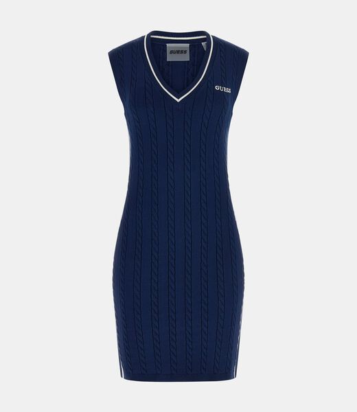 Cable knit mini dress