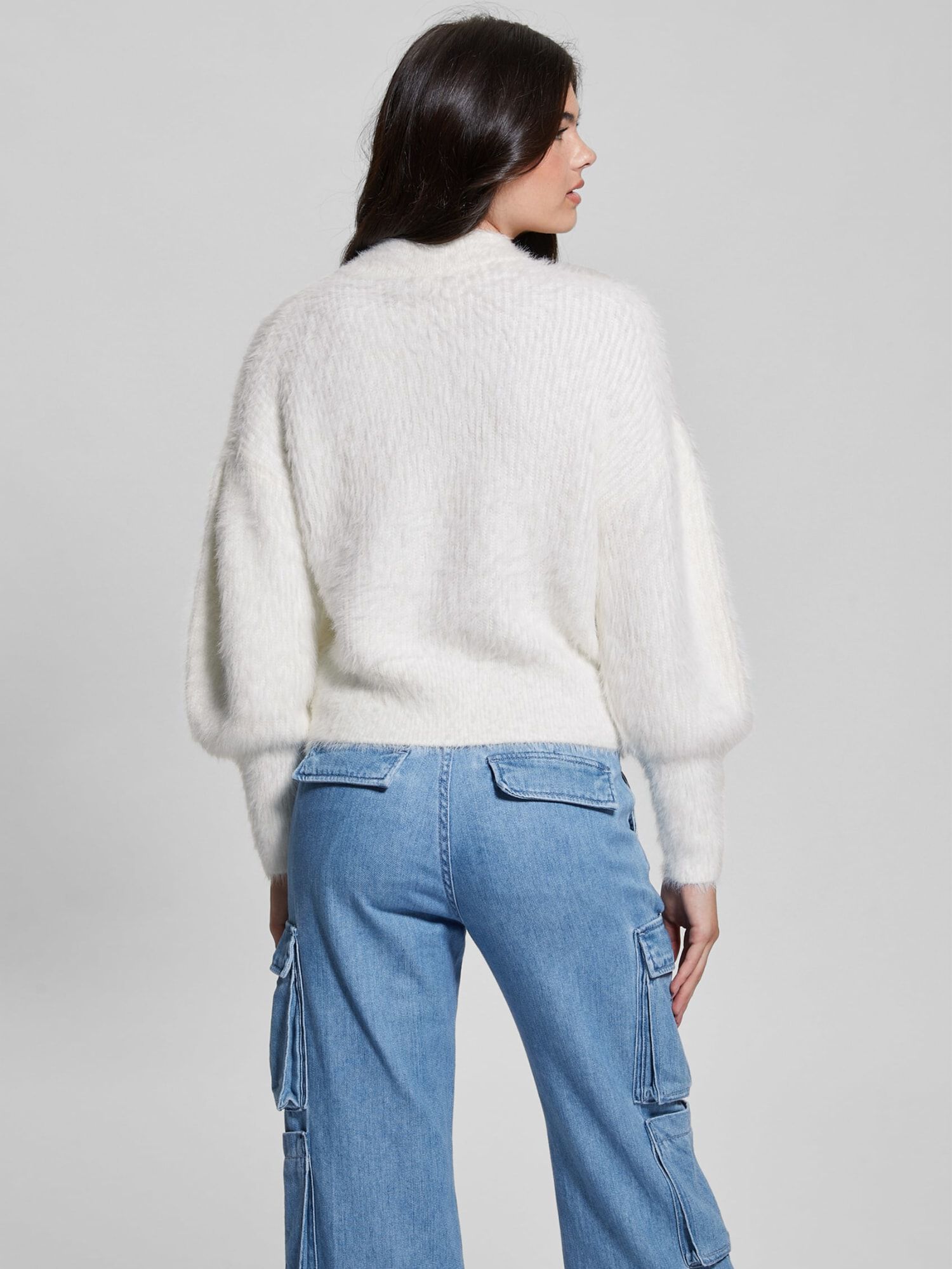 Guess fuzzy sweater clearance