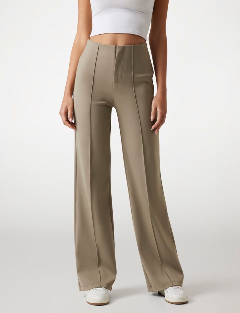 Nylon flare sweatpants