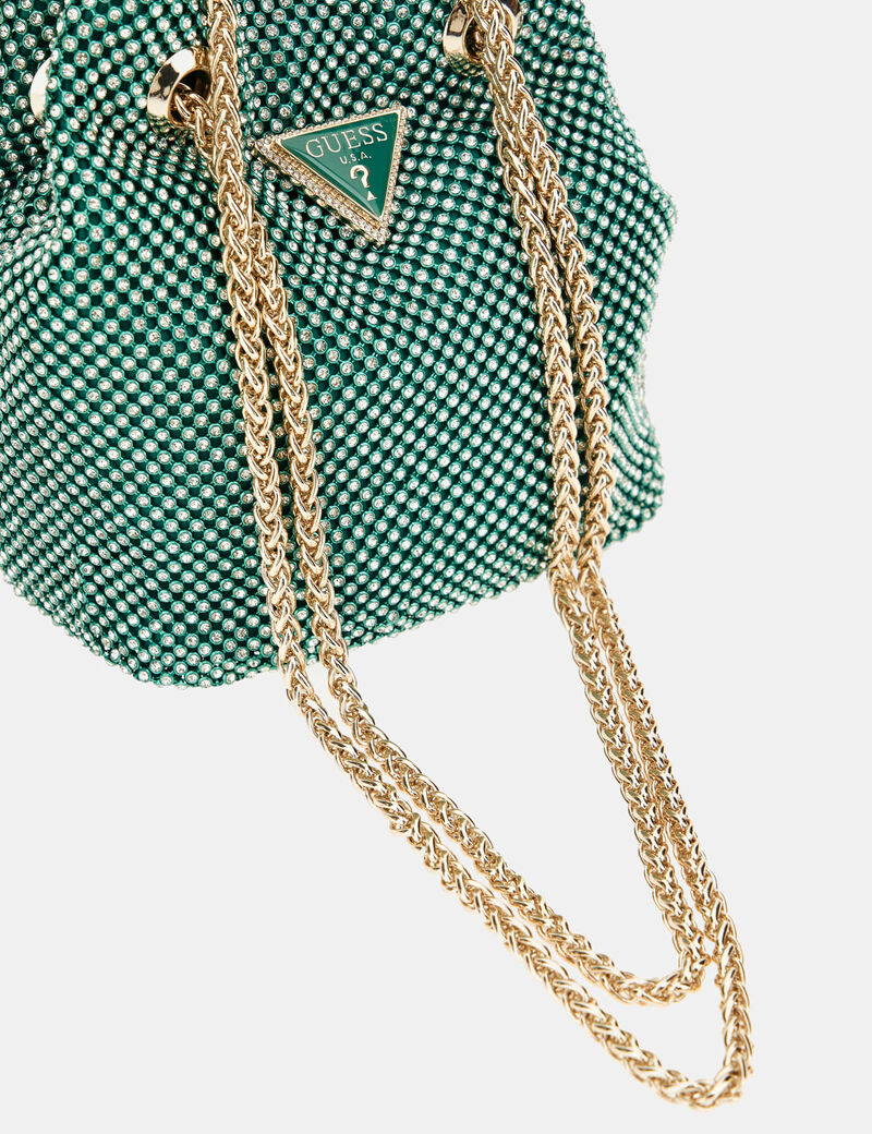 Zalina rhinestone mini bucket bag