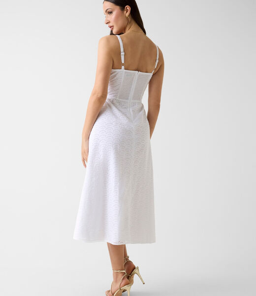 Eyelets midi dress