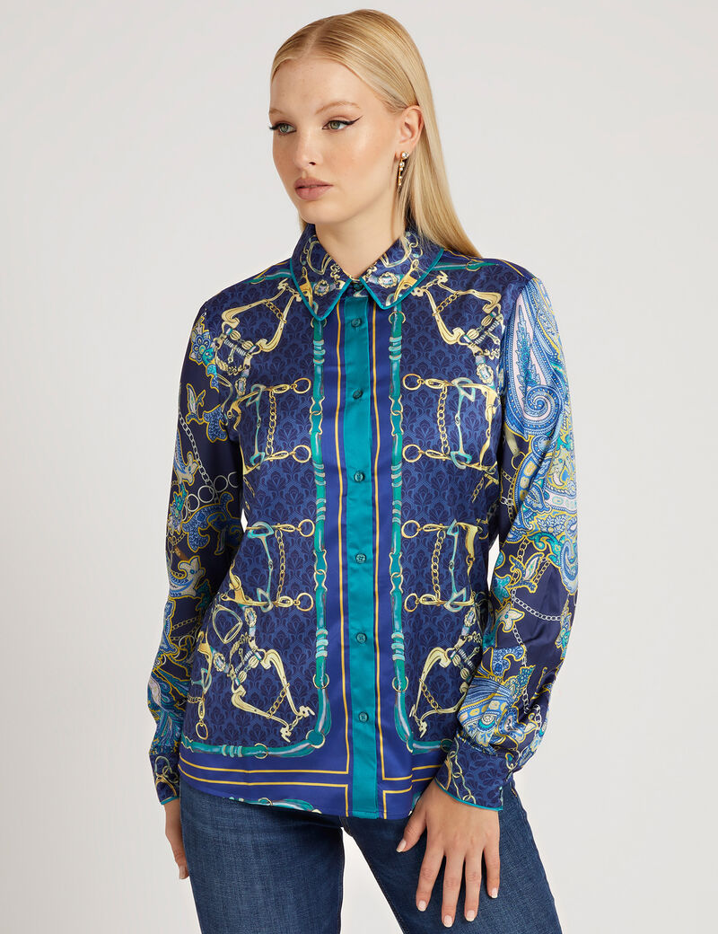 قميص من الحرير بطبعات