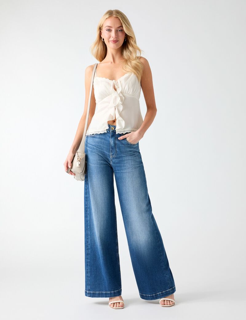 guess bellagio wide leg jeans