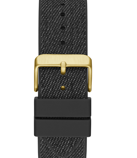 Mens Black Gold Tone Multi-function Watch