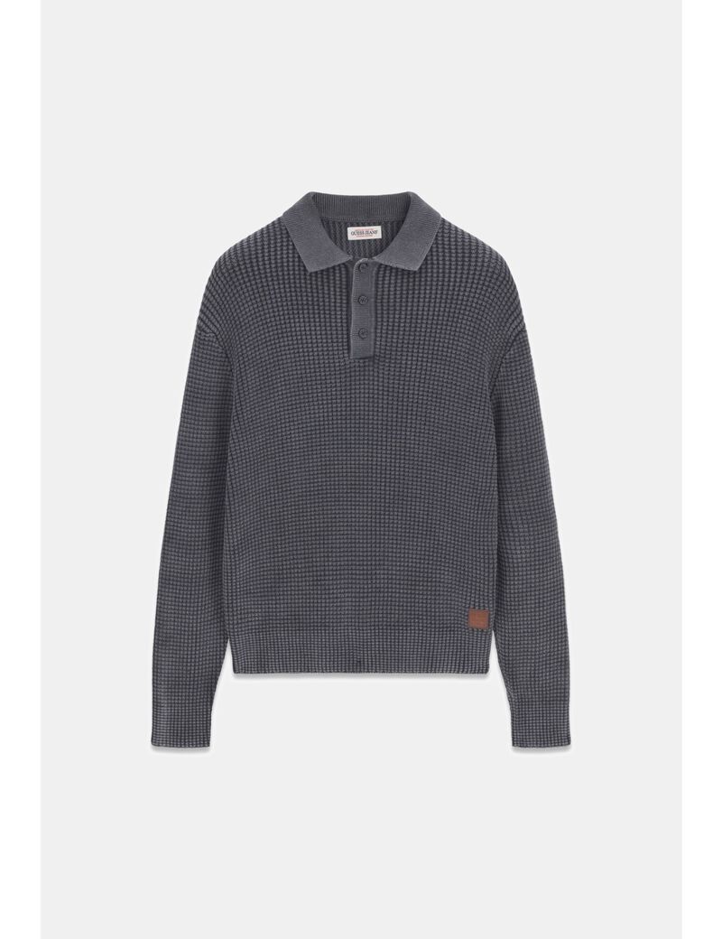 جيس waffle sweater polo