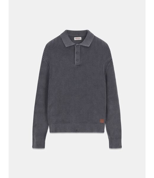 جيس waffle sweater polo