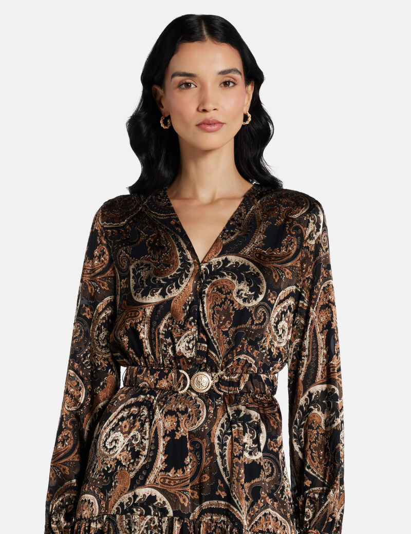 CLARISSE BELTED LONG DRESS