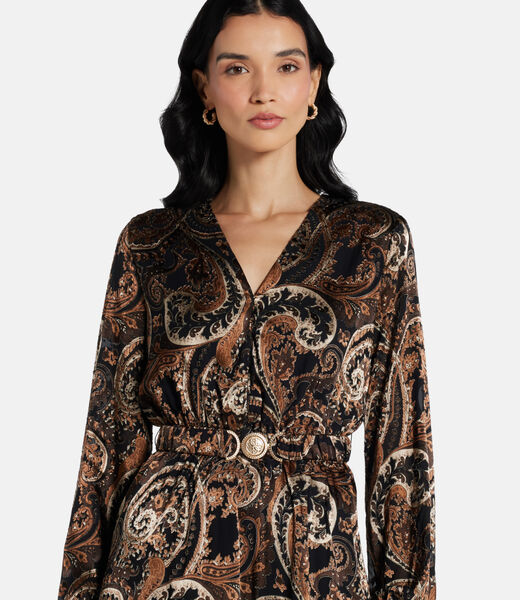 CLARISSE BELTED LONG DRESS