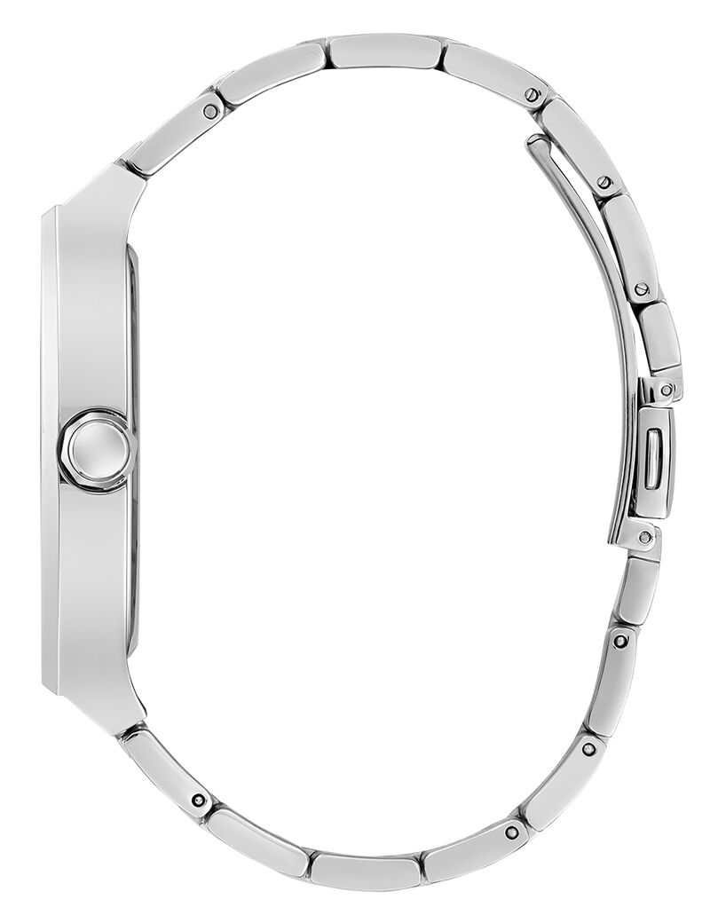 Mens Black Silver Tone Analog Watch