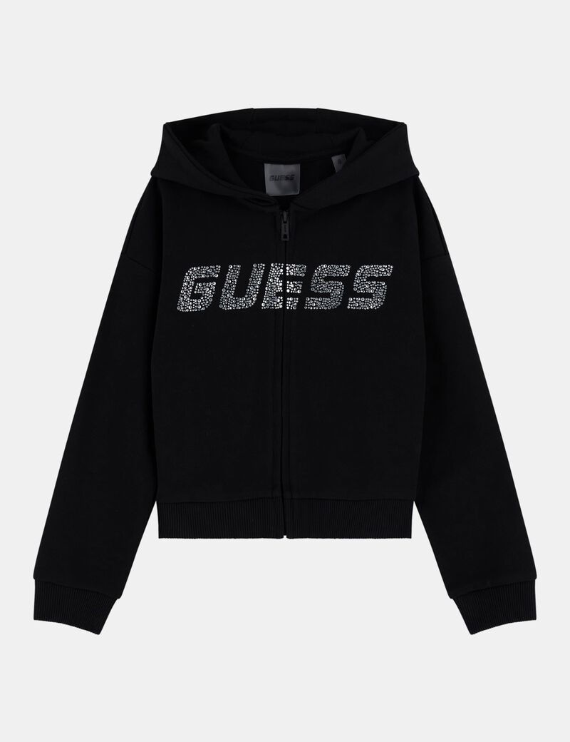 Rhinestones cropped sweatshirt