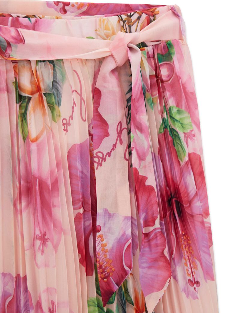 guess chiffon pleated wrap skirt