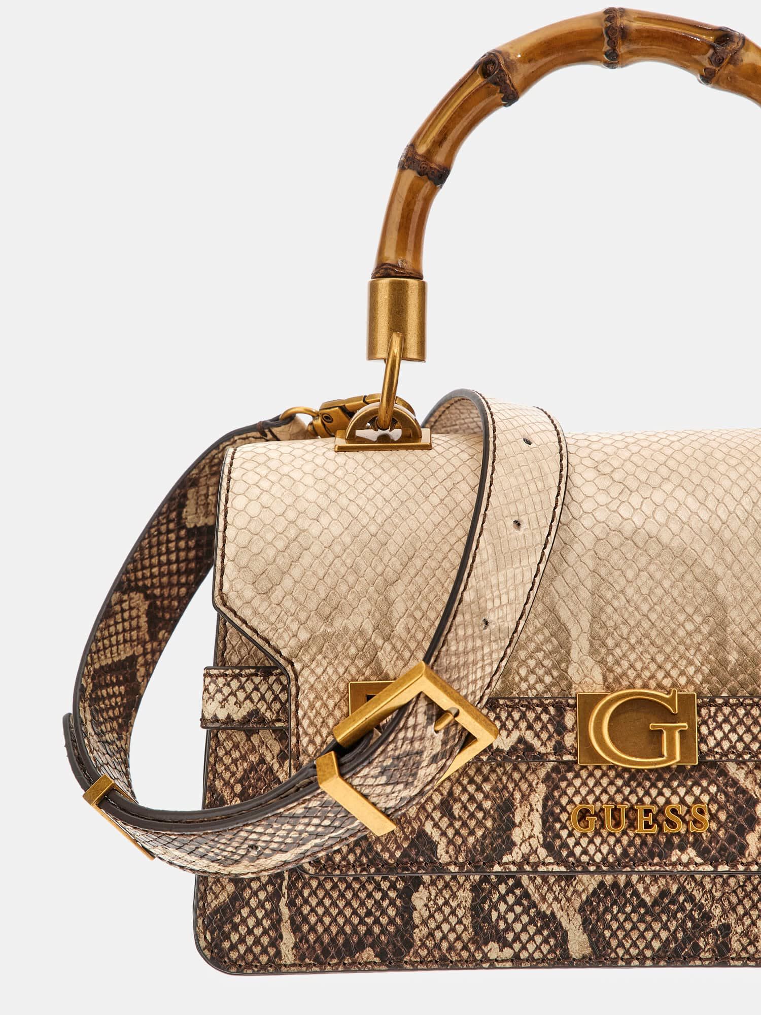 Shop GUESS Online Sibel python print mini handbag