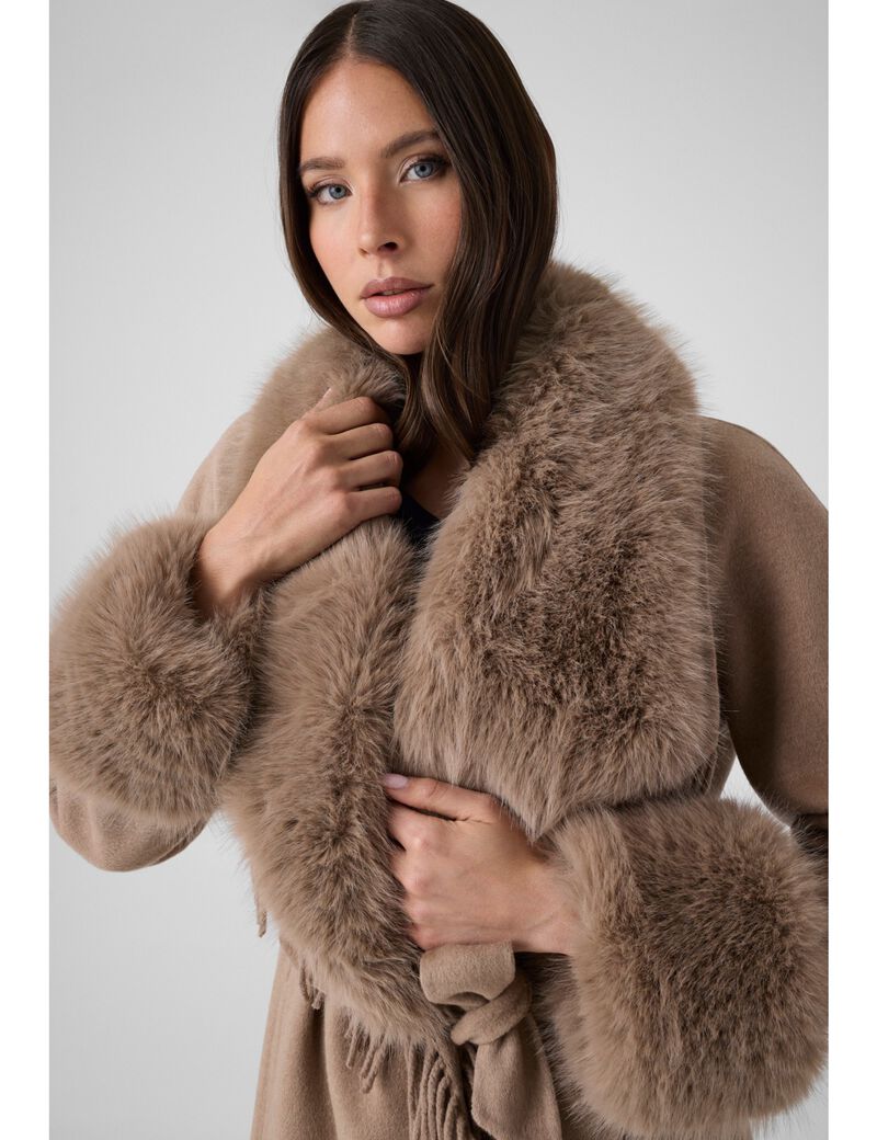 جيس marciano fringed coat