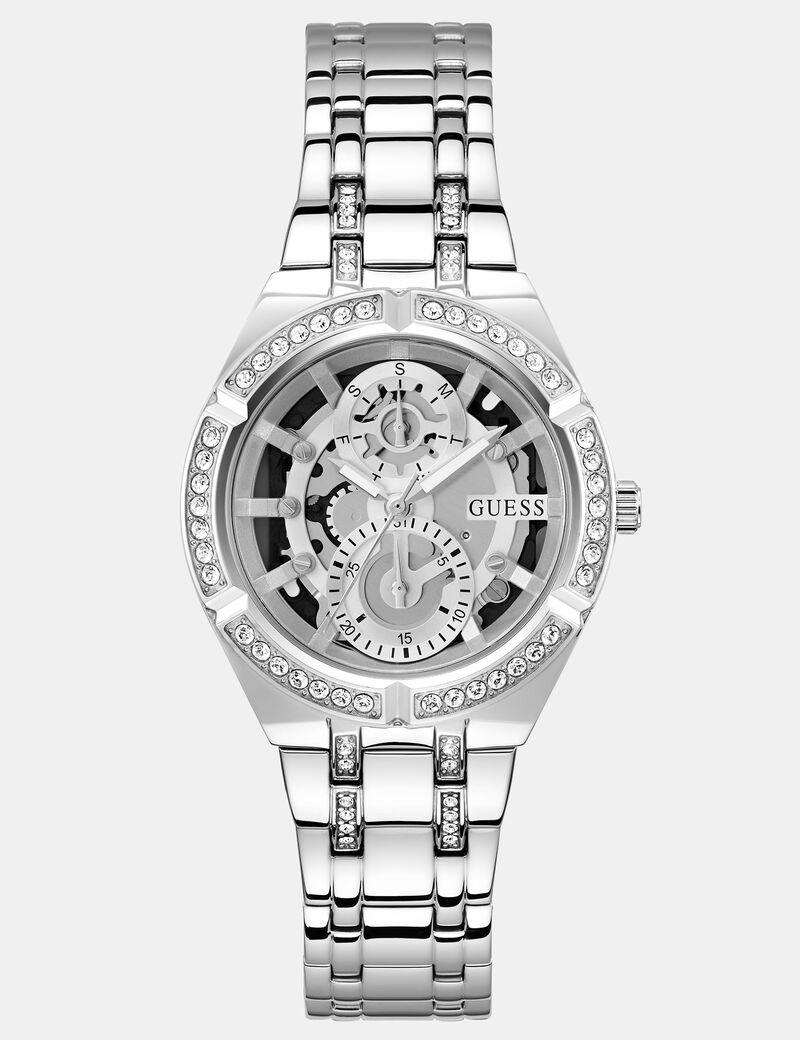Multi-function watch with crystal detail