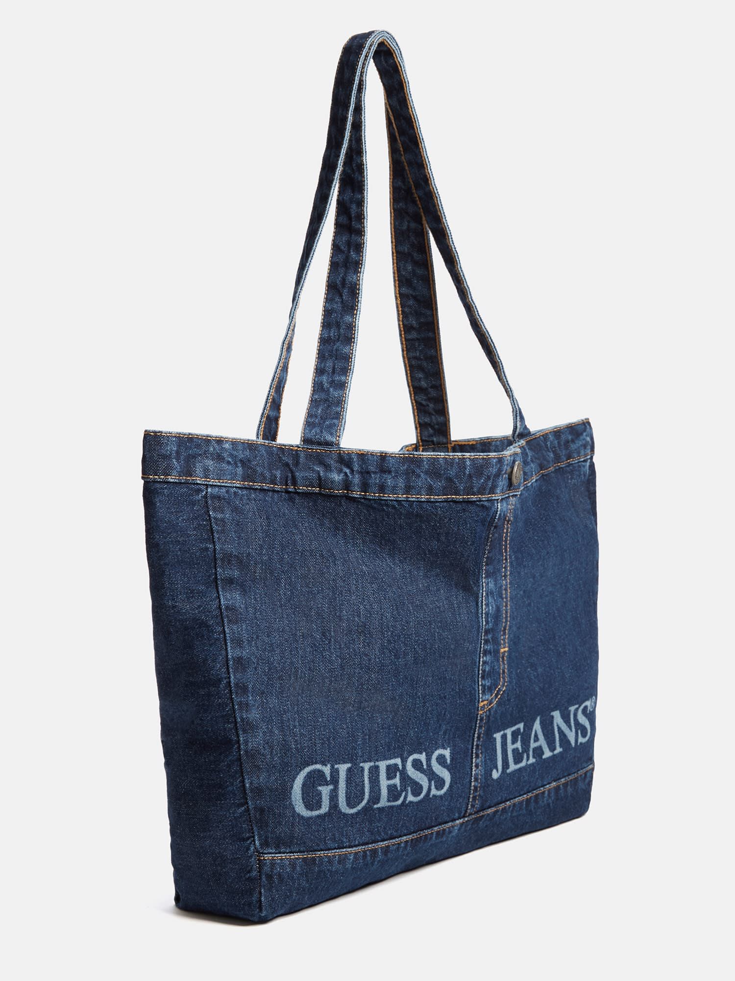 keshi × GUESS JEANS Denim Tote Bag Shop GUESS Denim tote bag, Blue | GUESS UAE