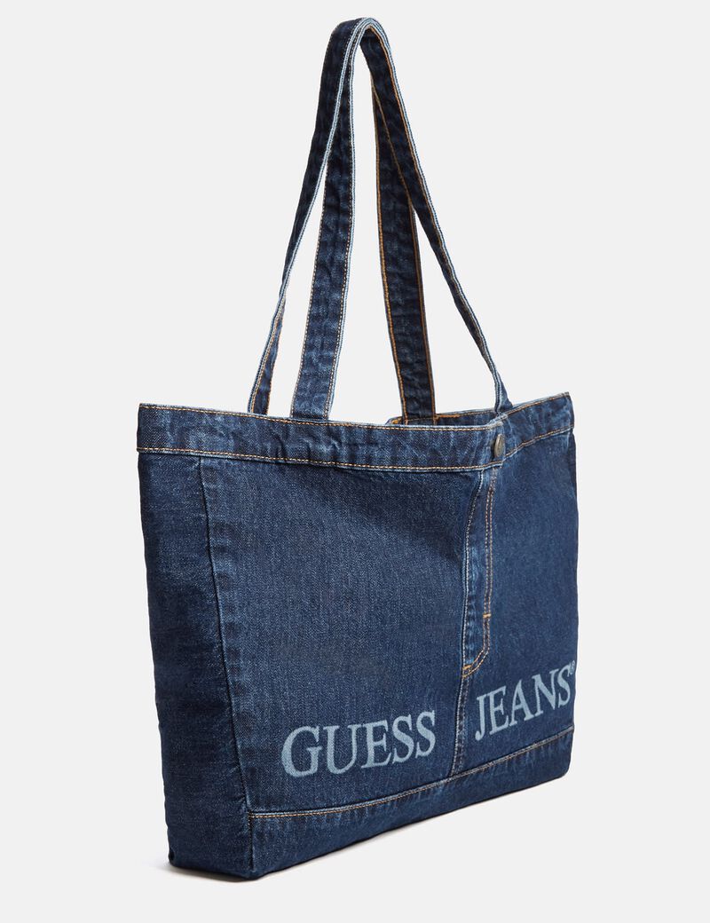 حقيبة من قماش الدنيم