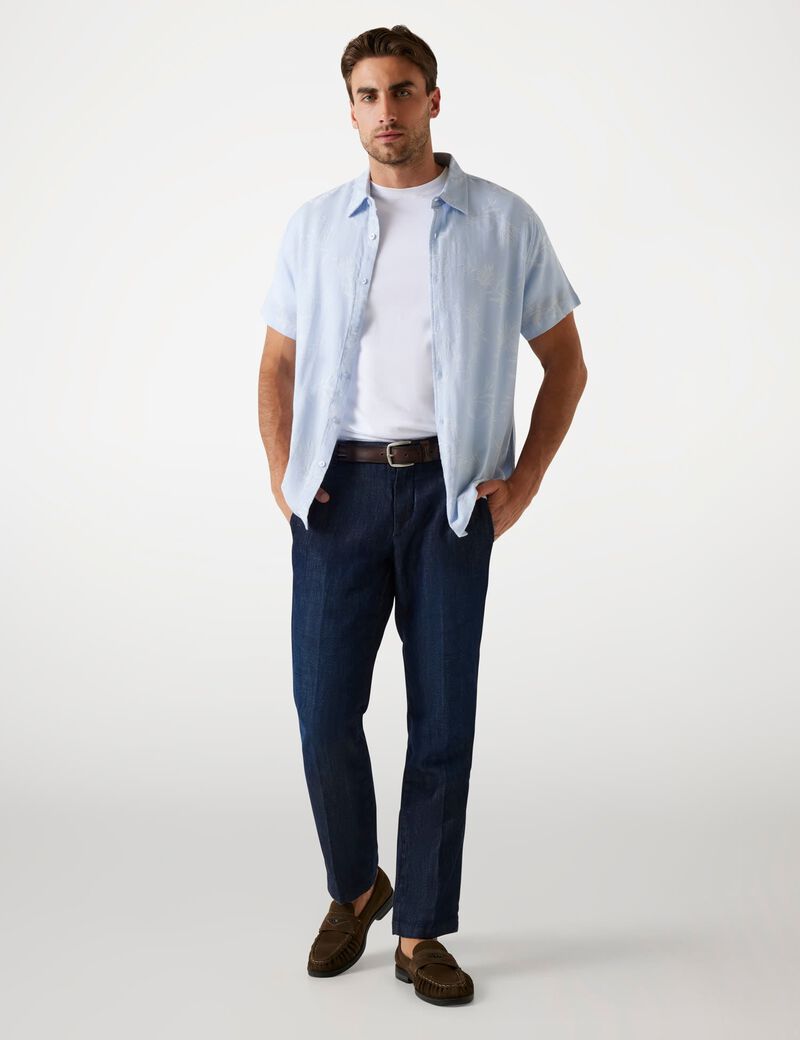 قميص جاكار من مزيج الليوسيل