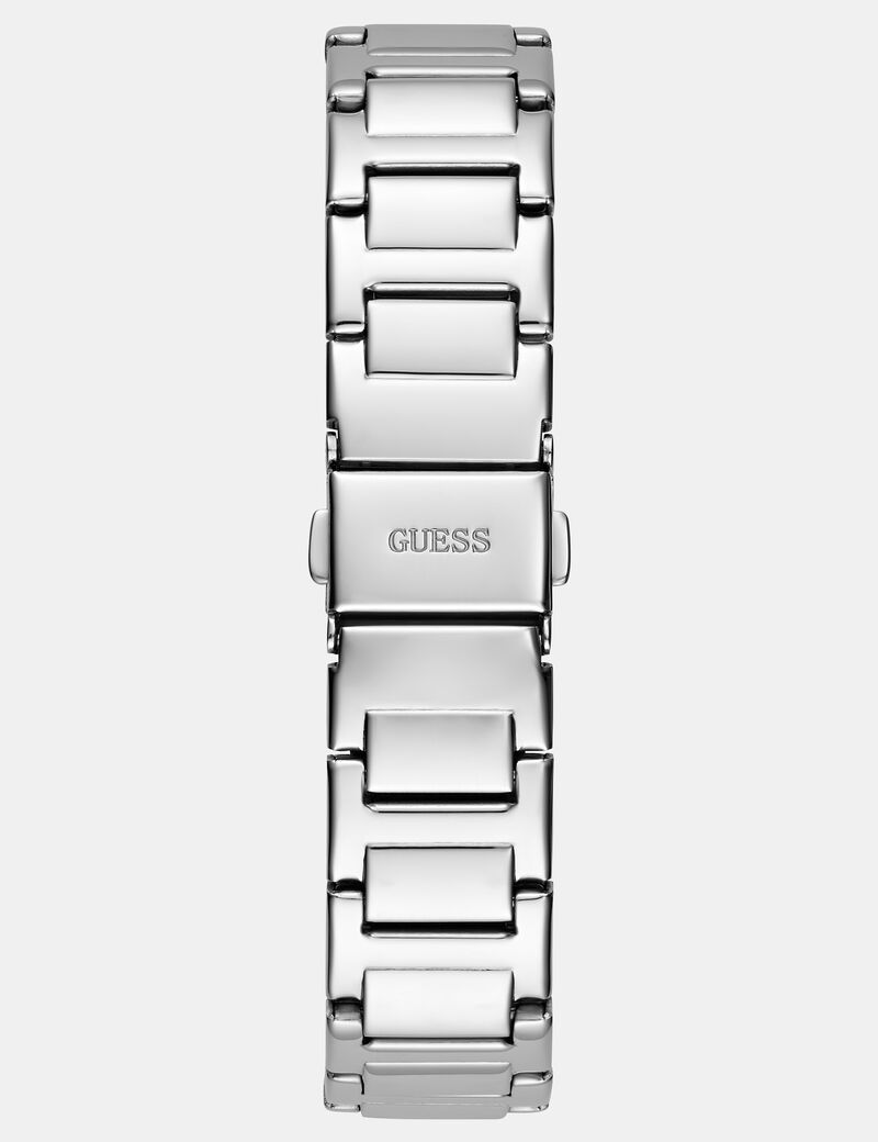 Analogue watch with woven glitter-look detail