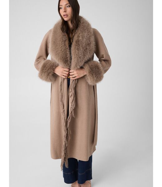 جيس marciano fringed coat
