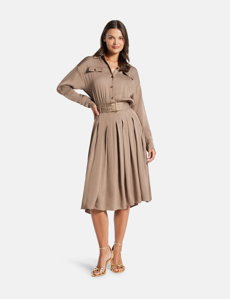 Marciano pleated long shirt dress