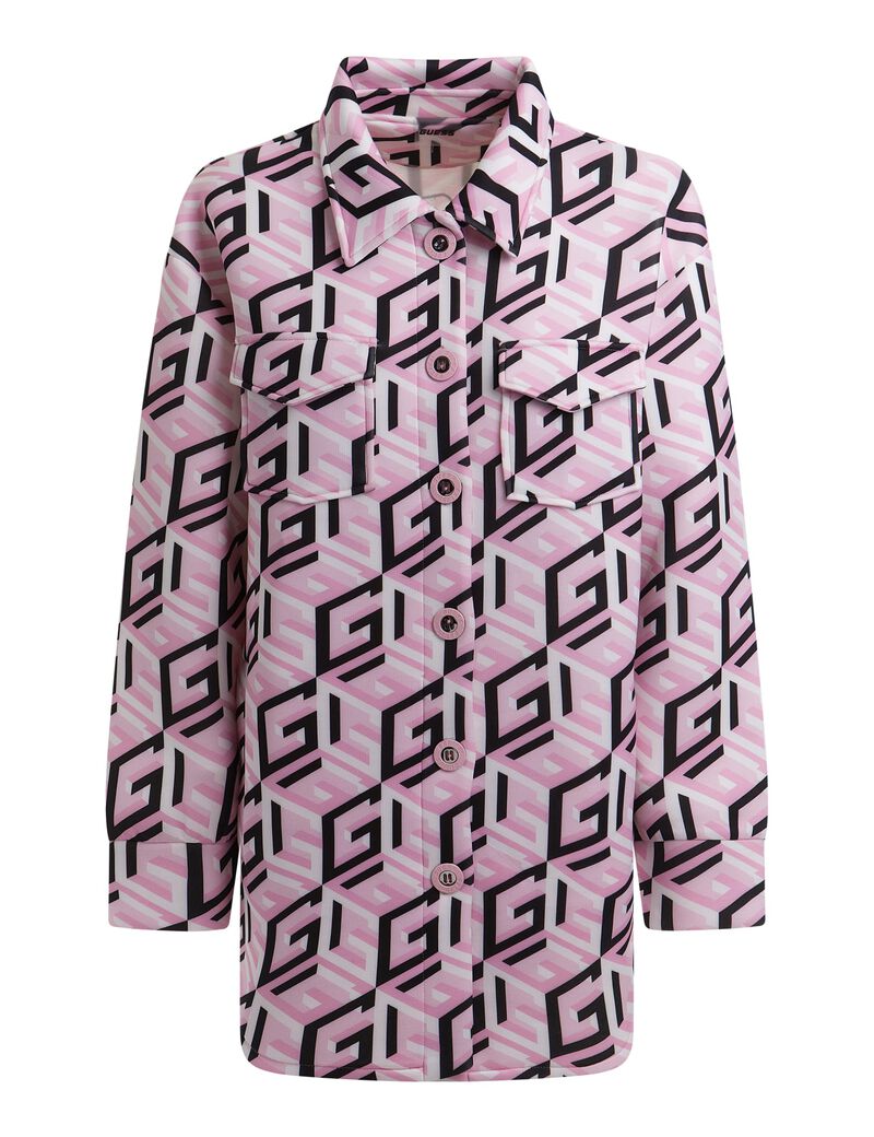 All Over G Cube Logo Scuba Shirt Dress