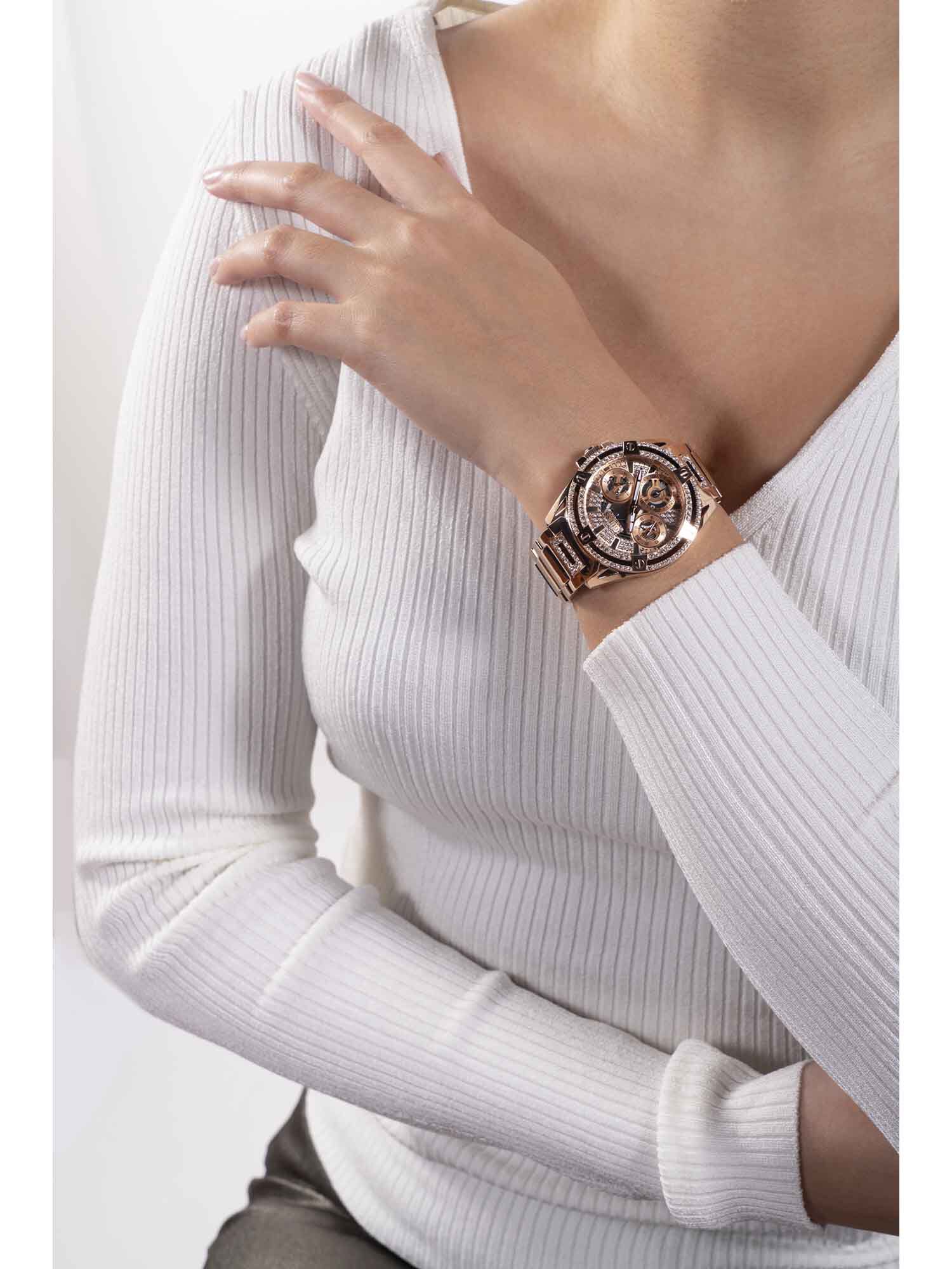 Shop GUESS Online Rose gold Rhinestone Watch