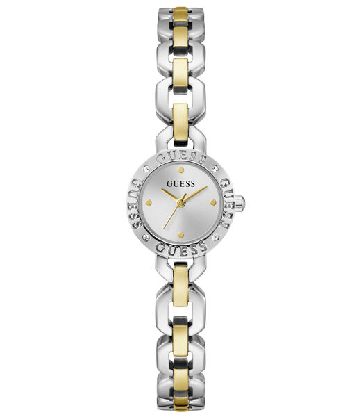 Ladies 2T Silver/Yellow Gold Tone Round Analog Watch