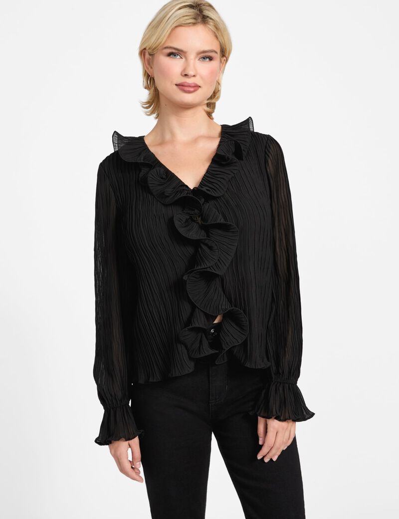 Chiffon ruffle blouse