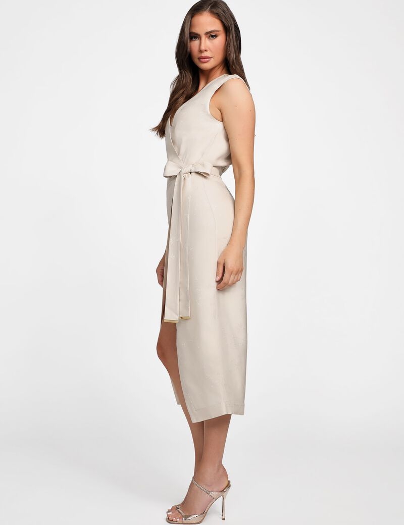 فستان مارسيانو متوسط ​​الطول من قماش الجاكار